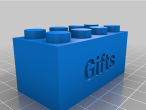 lego compatible 'gifts' brick customized 3d print model - Mito3D