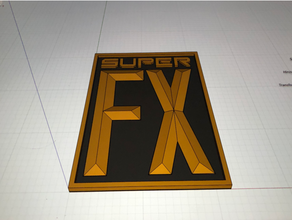super nintendo - fx logo il mario chip starfox starwing 3d print model - Mito3D