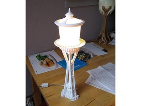 space needle led lamp 3d print model - Mito3D