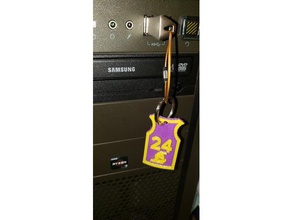 kobe bryant jersey key chain 3d print model - Mito3D