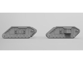 interstellar army lemoine russel tank sides 28mm miniature scifi side sponsons wargaming 3d print model - Mito3D