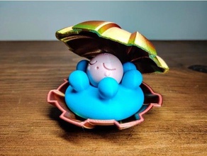 clamperl pokemon multi-part animal animals anime character clam fanart multicolor multipart multiple parts pearl pokemons figures go toy video game 3d print model - Mito3D