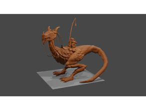Drache Dinosaurier Figur patreoncom spearmaster dragon Abbildung 3d print model - Mito3D
