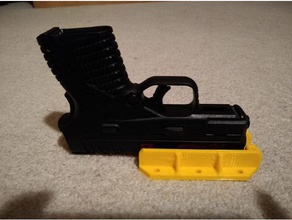 pistol mount magnetic - one hand racking screw command strip holder mounted 3d print model - Mito3D