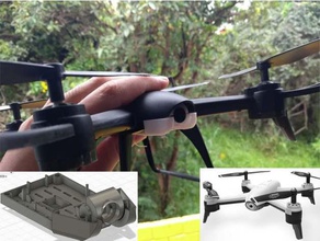 tiltable camera mount sg106 drone 3d print model - Mito3D