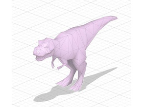 t-rex lowpoly dinosaurio 3d print model - Mito3D