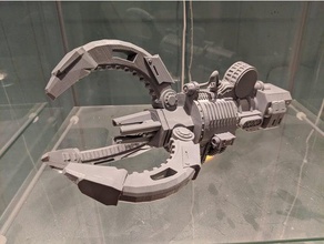 warlord titan saturnyne laser-cutter, power claw 28 40k warhammer 3d print model - Mito3D
