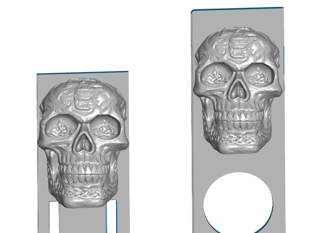 celtic skull bookmarks 2 styles bookmark bookmarker 3D print model - Mito3D