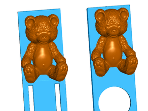 teddy bear bookmarks 2 styles animal bookmark bookmarker 3d print model - Mito3D