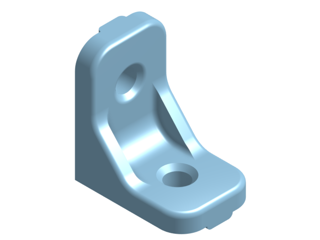 reinforced 20x20 corner bracket aluminum 3D print model - Mito3D
