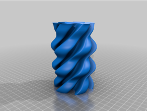 vase 120 v1 container pencil holder spiral 3d print model - Mito3D