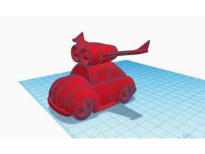 vw beetle vaisseau spatial en avion bug cosplay soucoupe volante vdub volkswagen 3d print model - Mito3D
