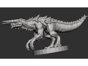 tarrasque animal les créatures dinosaure le mdn miniature de dragon dungeonmaster donjons dragons géant lézard mini monstre monster hunter pointes trex 3d print model - Mito3D
