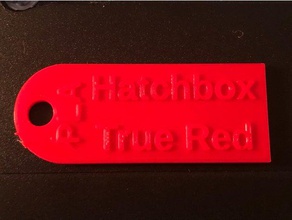 filament tag - hatchbox true rouge personnalisé 3d print model - Mito3D