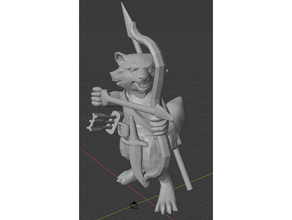racoonman ranger dungeons dragons 3d print model - Mito3D