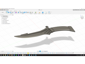 elven dagger cosplay dark elf dunmer prop props skyrim 3d print model - Mito3D