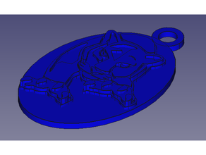 panther pendent keychain 3d print model - Mito3D