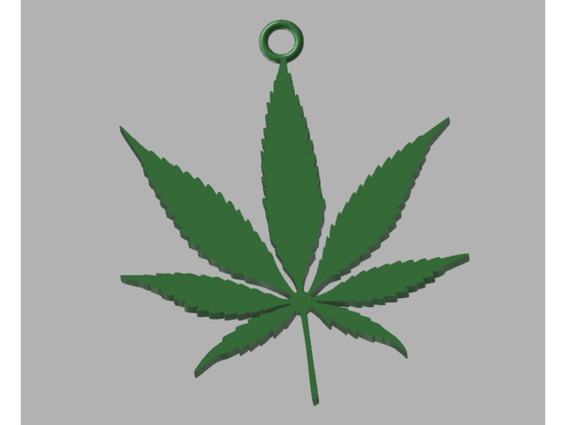 pentola weed fascino orecchino simbolo del logo keychain il aratura portachiavi la marijuana foglia di specchio pot erbaccia 3D print model - Mito3D