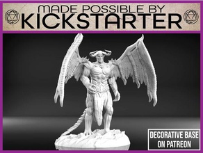 winged demon - tabletop miniature beast devil dnd dungeons dragons evil fantasy game gaming hell human humanoid mini monster rpg 3d print model - Mito3D