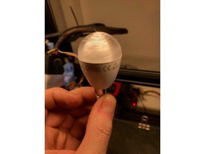ikea tradfri e14 small glass bulb light 3d print model - Mito3D