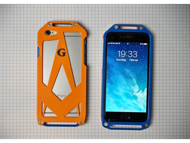 iphone 6 6s clamshell phone case compass & square freemason freemasonry masonic masonry shell 3D print model - Mito3D