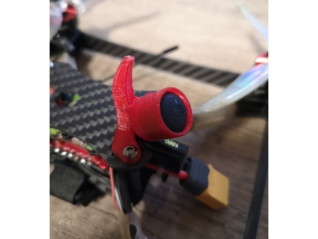 cherrycraft staccato v1 v2 fin w tbs trionfo pro montaggio dell'antenna l'antenna di scacchi cosplay prop drone fpv racer shark sharkfin speedypizzadrones teamblacksheep il ufl 3D print model - Mito3D