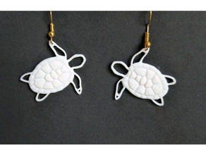 turtle earrings 3d print model - Mito3D