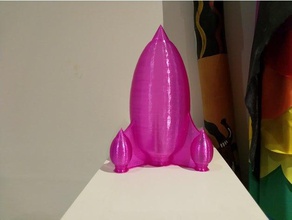 mars vi rocket vase mode 3d print model - Mito3D