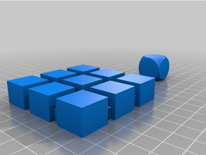 top section rubik's cube 1x1 3d print model - Mito3D