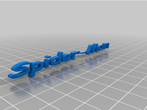 Örümcek Adam metin sanat çizgi roman kahraman logo marvel comics peter parker örümcek spiderman süper 3d print model - Mito3D