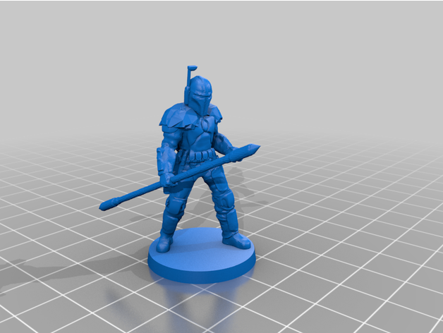 mandalorianische Zeichen marauder melee electrostaff Elektro ig-1000 magnaguard Mandalorianer melee-Waffe Söldner Mitarbeiter 3D print model - Mito3D