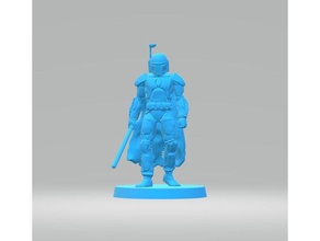 mandalorianas personagem sabre de luz boba fett mando star wars legião espada 3d print model - Mito3D