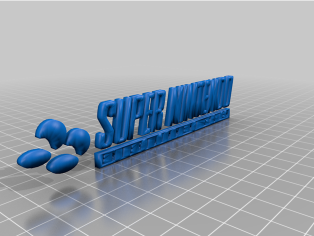 logo de la super nintendo 3D print model - Mito3D