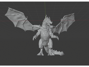 red dragon Drachen dungeons dragons fantasy windrad 3d print model - Mito3D