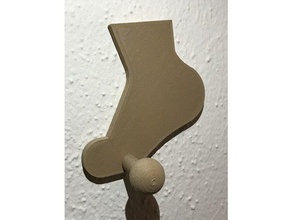 towel hook foot style 3d print model - Mito3D