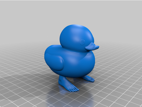 anatra piedi ducky figura divertente giocattolo 3d print model - Mito3D