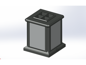 lithophane light box desktop organizer matita luce stand organizzatore titolare 3d print model - Mito3D