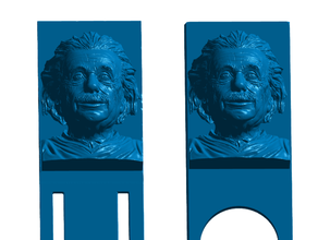 einstein favoritos 2 estilos albert ficha bookmarker marcadores 3d print model - Mito3D