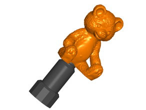teddy bear tire valve stem cap - automotive schrader 3d print model - Mito3D