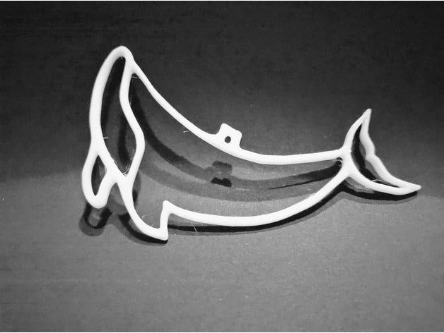 whale outline 3D print model - Mito3D