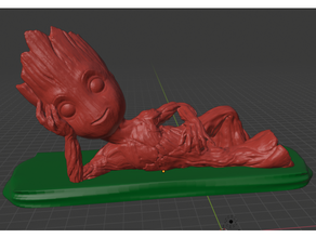 relaxed baby groot stand do not want no more groots 3d print model - Mito3D
