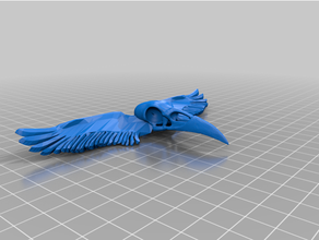 raven skull wings 3d print model - Mito3D