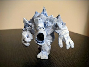 gigante muñeco de nieve d&d elemental el golem hielo monster la 3d print model - Mito3D
