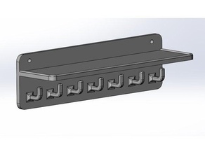 7x anahtar zinciri sahibi tutucu Anahtarlık anahtarları 3d print model - Mito3D