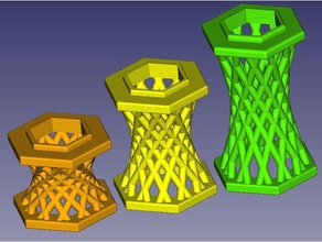 gravitrax compatible hyperboloid spacer family openscad 3d print model - Mito3D