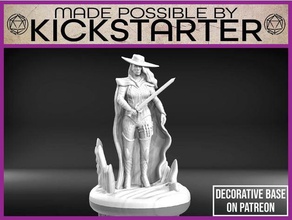 canavar avcısı - masa üstü minyatür dnd dungeons dragons fantezi kadın oyun kız insan insanımsı avcı mini rpg asker izci 3d print model - Mito3D