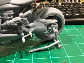 ocd 1 12 scale pitbull hybrid rear stand - motorcycle 1199 ducati streetfighter superbike 3d print model - Mito3D