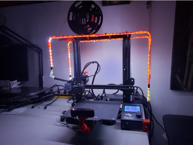 ender 3 led support de 8mm creality 3D print model - Mito3D