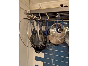 pot pan lid holder hanging rack kitchen potlidholder pots 3d print model - Mito3D