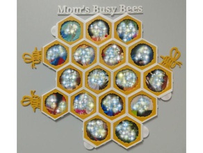 modulare a nido d'ape cornice la festa della mamma picture frame 3d print model - Mito3D